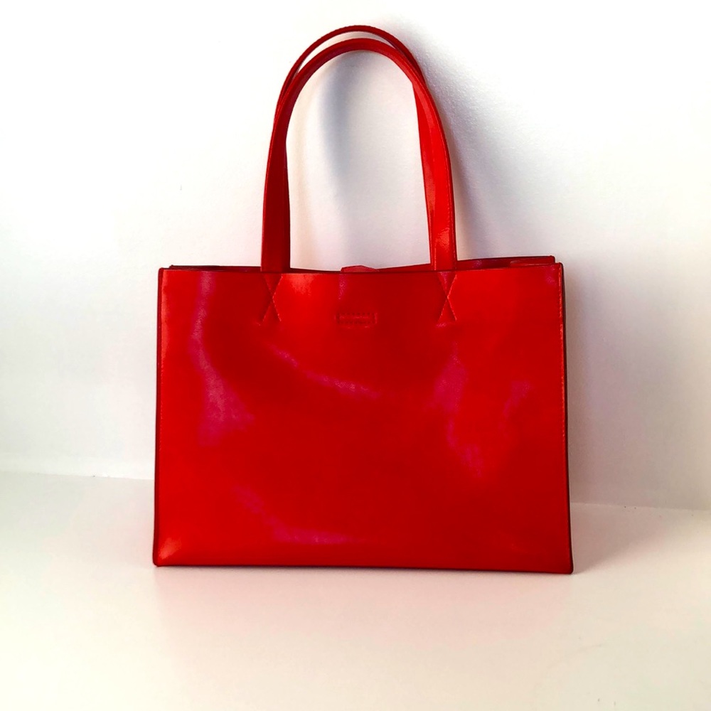 Red Leather Work/Laptop Bag